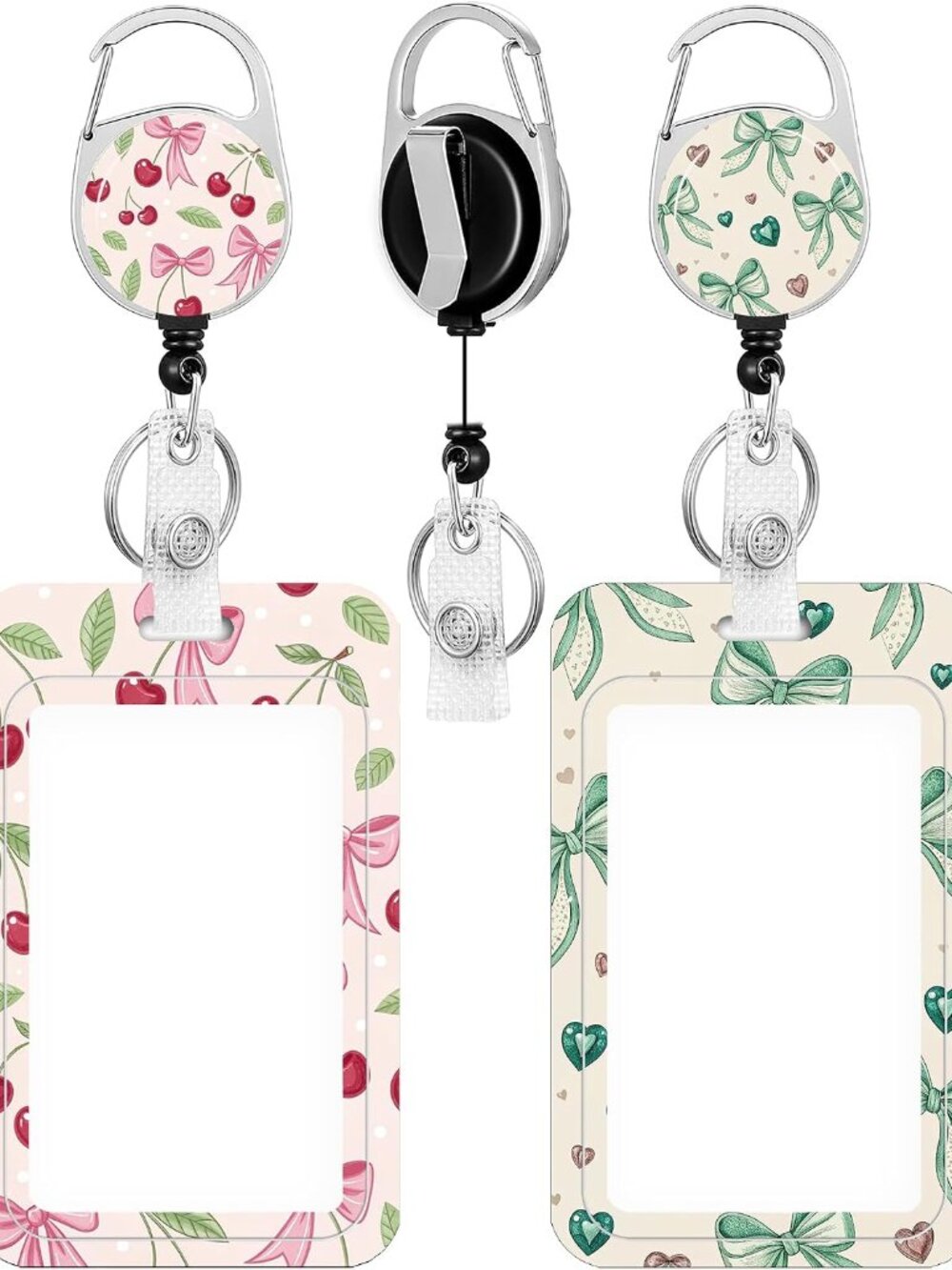 2 Pack Badge Holder and Heavy Duty Retractable Reel